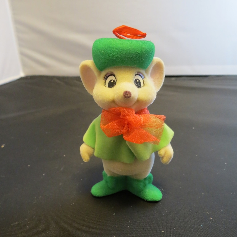 1990 Disney Rescuers Down Under Miss Bianca Flocked Ornament With Orange Box